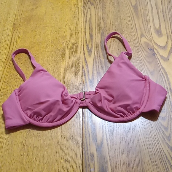 Andie Bikini Womens Sicily Top LARGE Swim NEW Top PUNCH MAUVE Blush - Picture 1 of 6